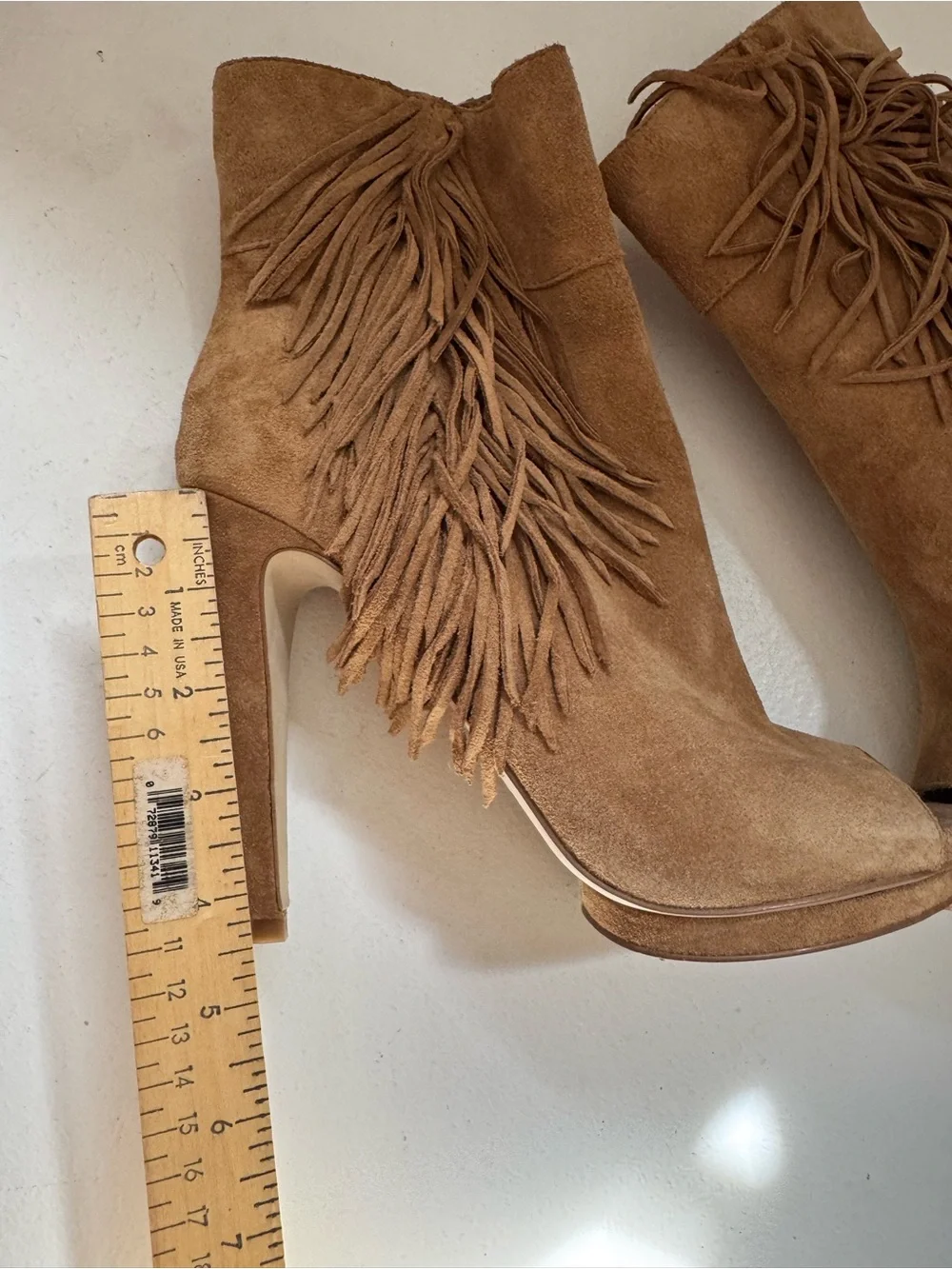 BCBGeneration Fringed Open Toe Booties Size 10 M